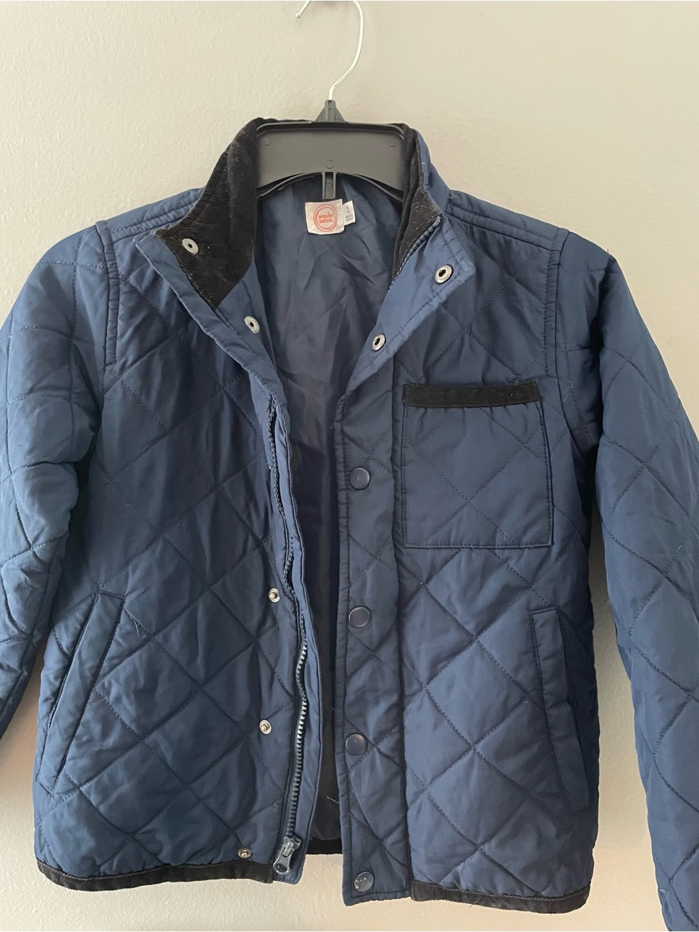 Kids Quilted Navy Blue Lightweight Jacket